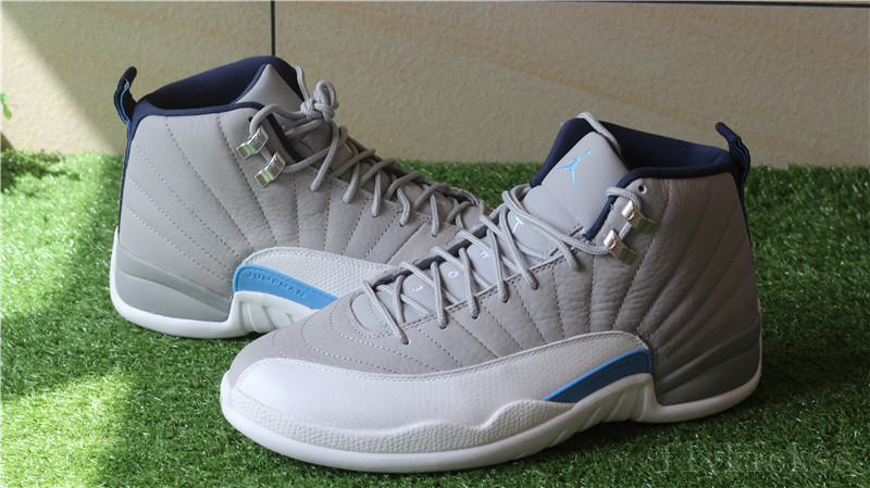 Authenitc Air Jordan 12 Retro Wolf Grey UNC